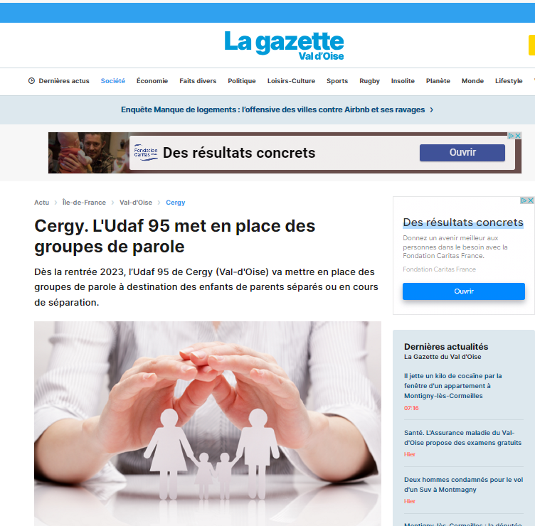 Article dans La gazette du Val d'Oise "L'Udaf 95 met en place des ...